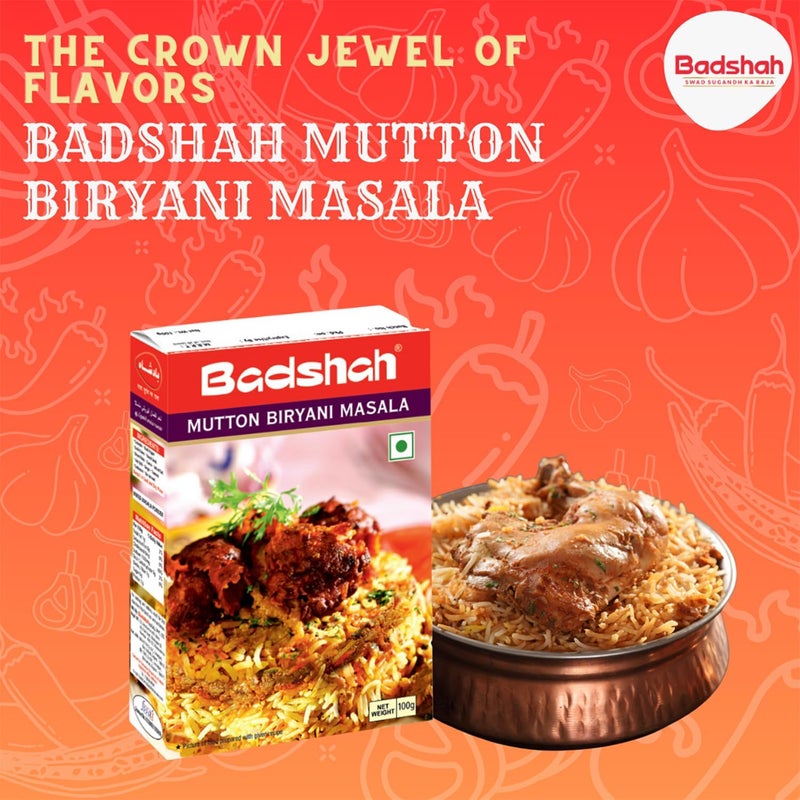Badshah Mutton Biryani Masala Powder - Blended Spice Mix for Flavorful Cooking - 100g - Image 3
